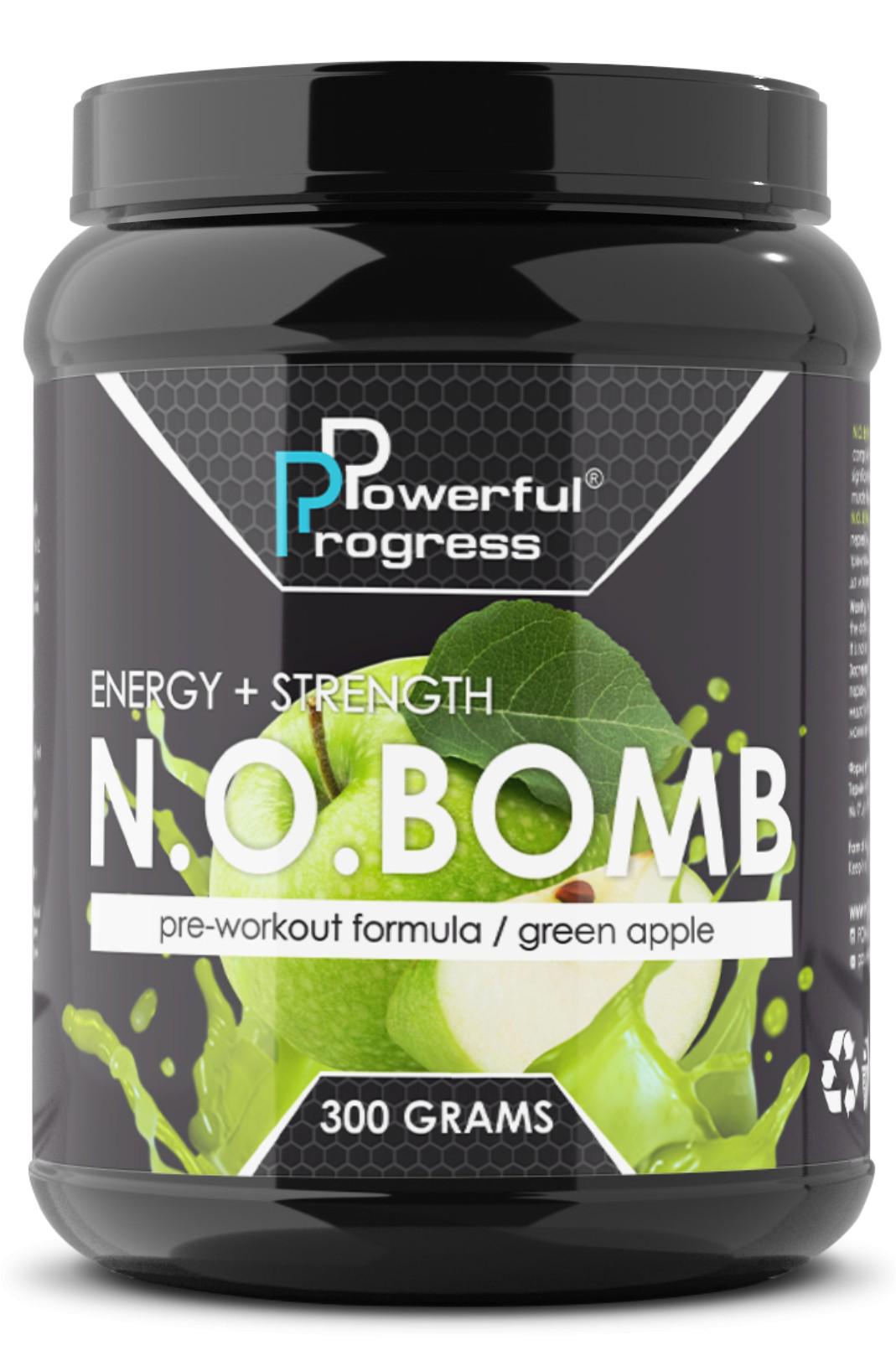 Передтренувальний комплекс Powerful Progress N.O.BOMB 300 г Яблуко