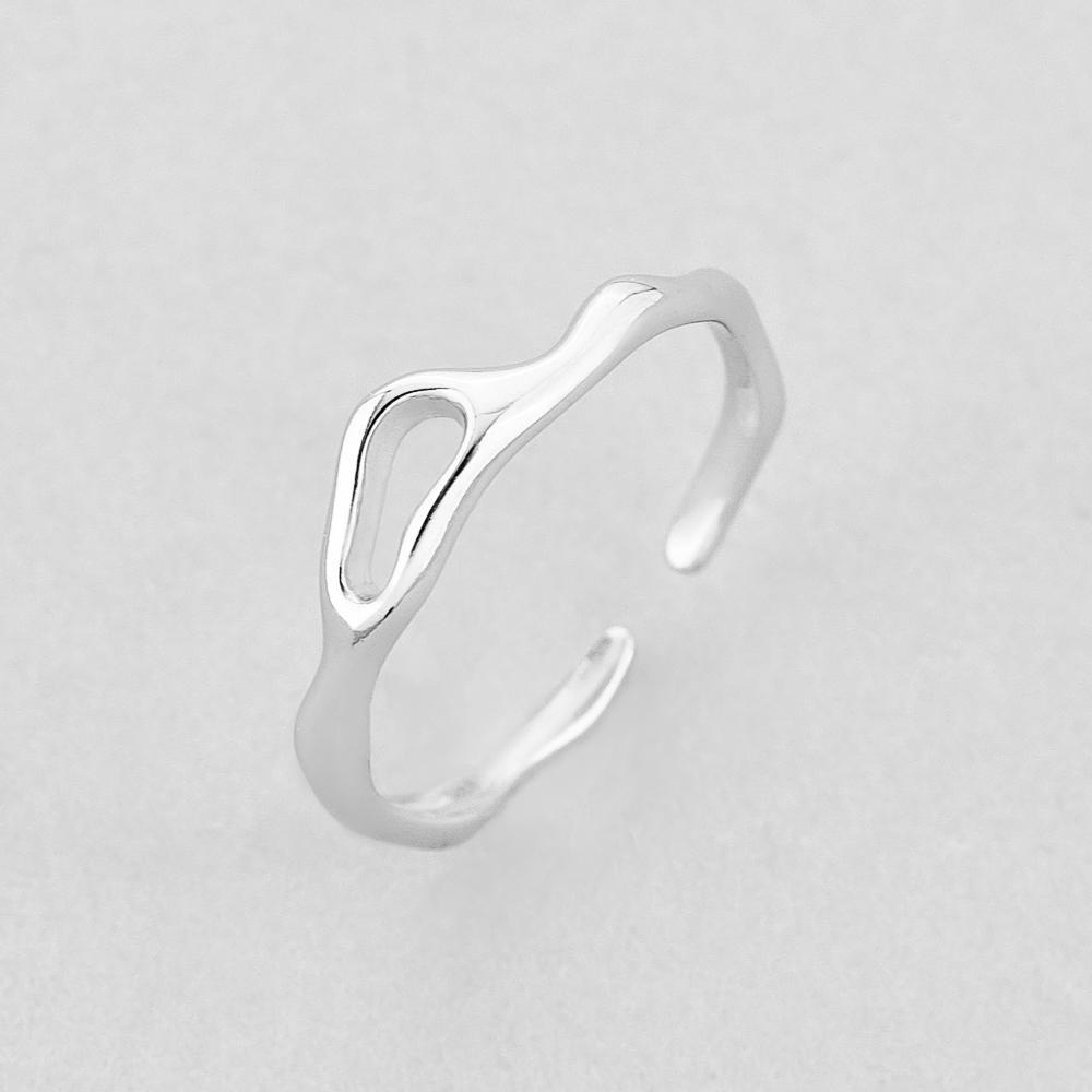 Серебряное кольцо Minimal Метеорит (8205)