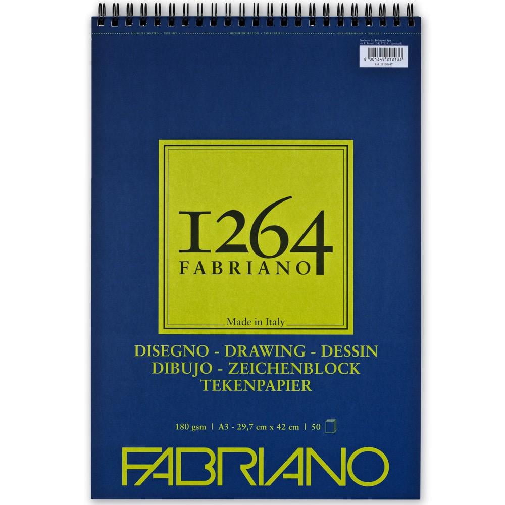 Альбом для графики и изображения Fabriano 1264 на спирали 180 г/кв. м 50 л. А3 Слоновая кость (19100647) Альбом для графики и изображения Fabriano 1264 на спирали 180 г/кв. м 50 л. А3 Слоновая кость (19100647)