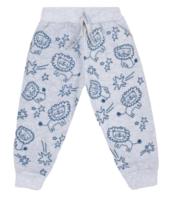 Штани дитячі бавовняні для хлопчика Gabbi BR-20-21-4 Зооленд 74 см Сірий меланж (12376)