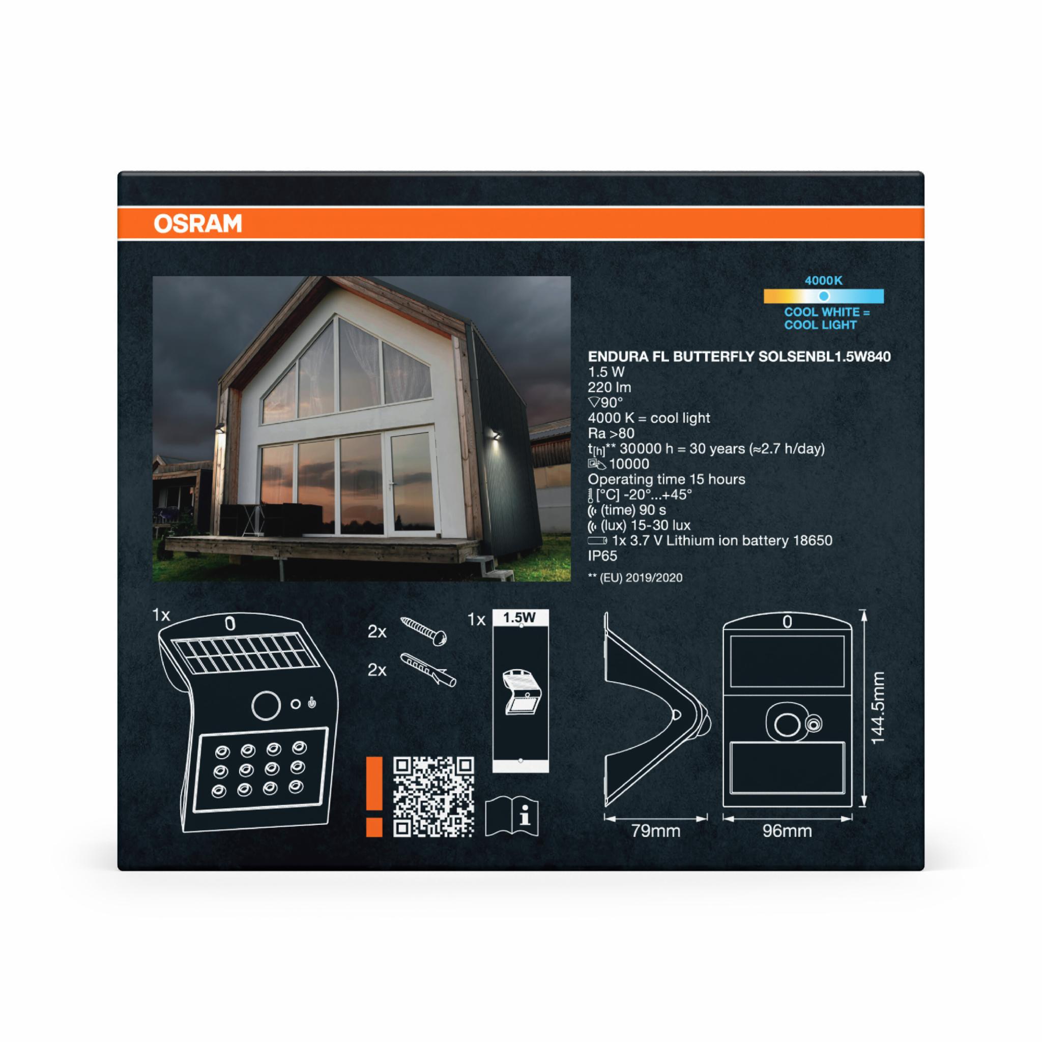 Светильник Osram ENDURA Flood 1,5W 3,7V 220lm 4000K IP65 96x144,5x79 мм (4099854429392) - фото 7