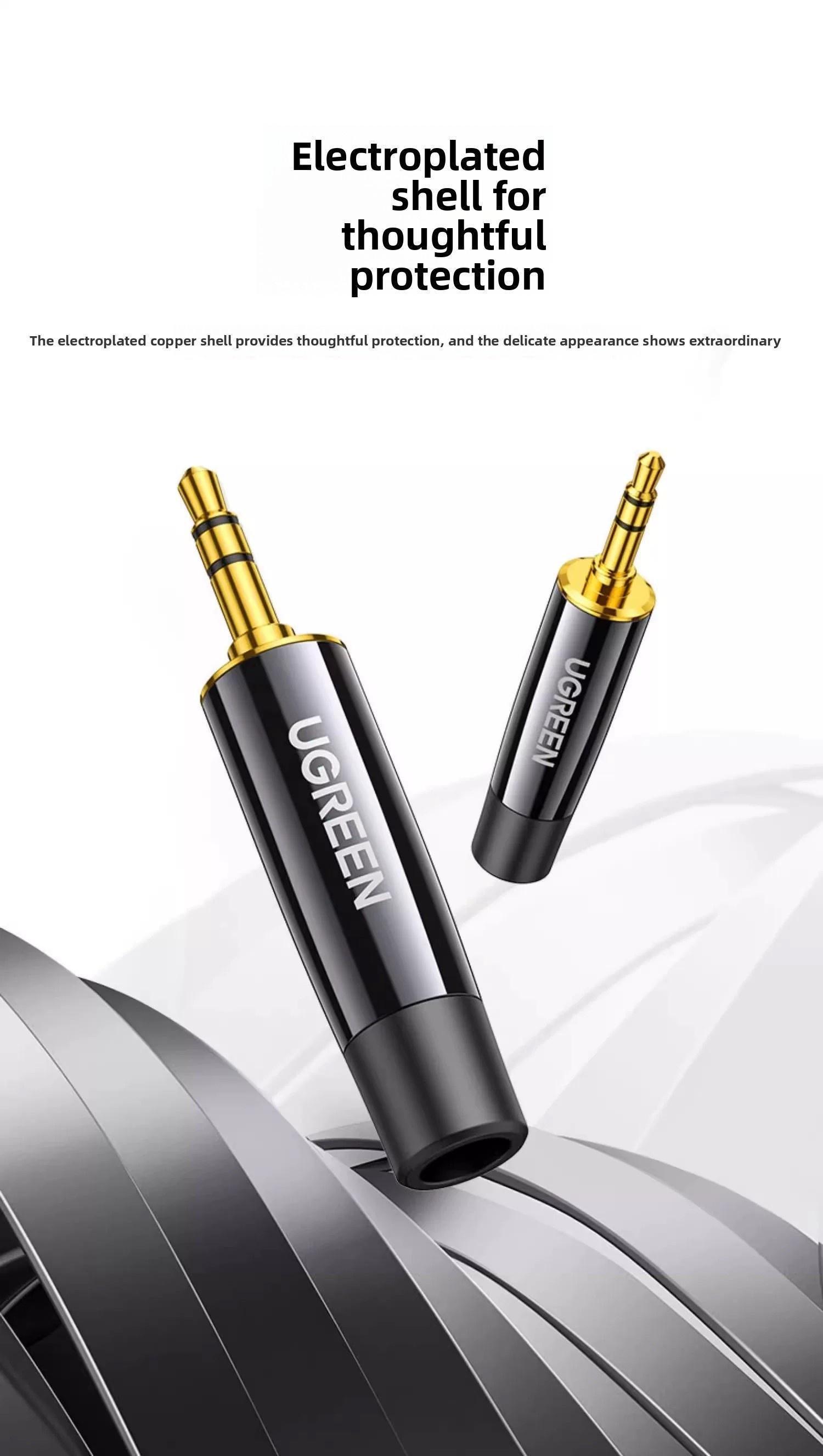 Конектор аудіо шт.екер Ugreen 3.5 мм 4 шт. Чорний (20762) - фото 6 Конектор аудіо шт.екер Ugreen 3.5 мм 4 шт. Чорний (20762) - фото 6