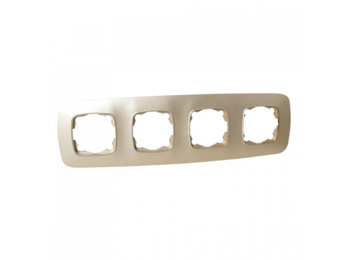 Рамка четырехместная HOROZ ELECTRIC ELA Золотой (112-007-0014-030)