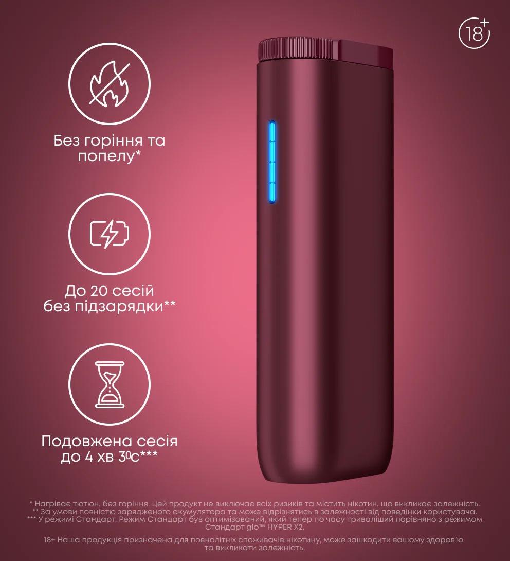 Система нагріву тютюну GLO Hyper Бургунді (7R505) - фото 6
