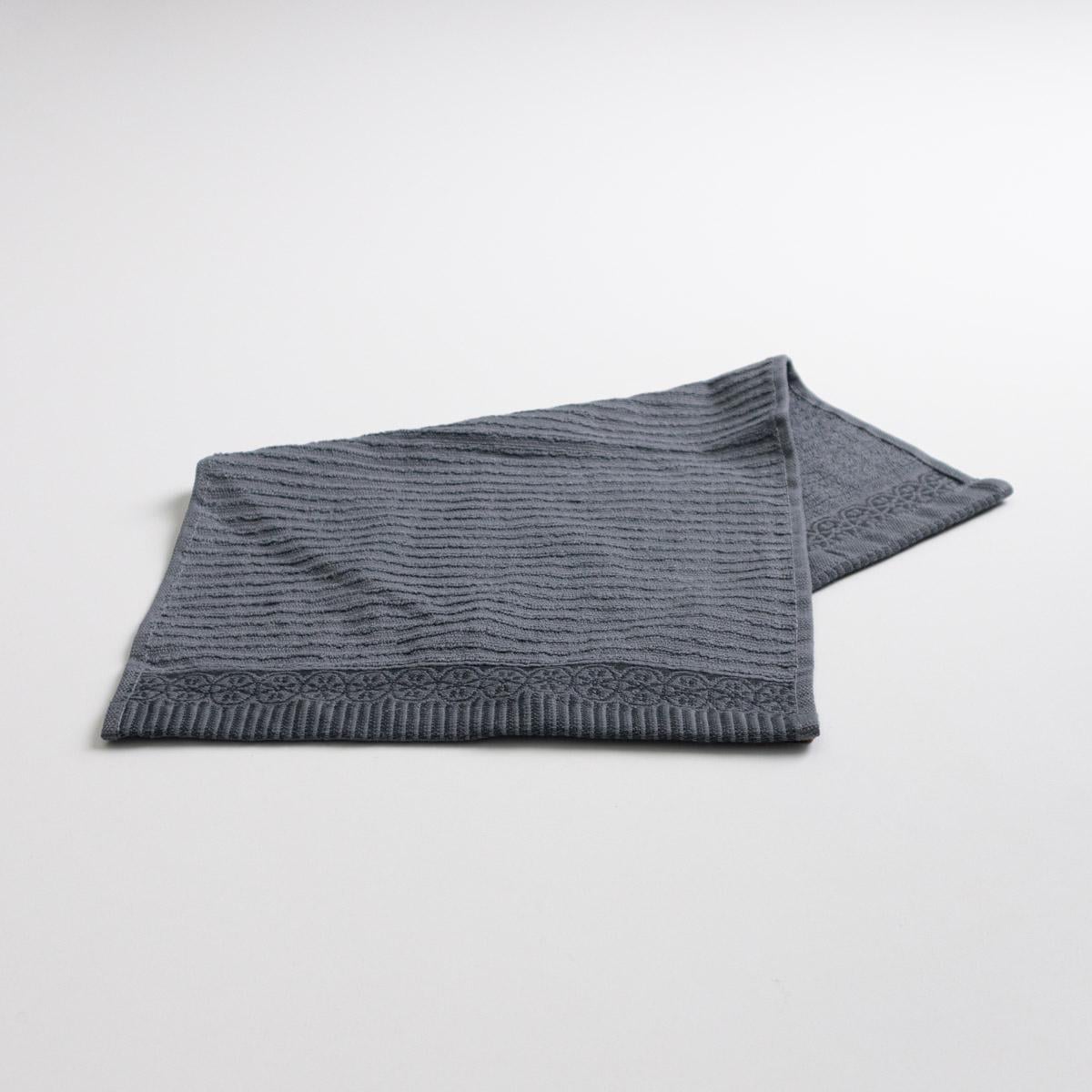 Кухонное полотенце GM Textile махровое с бордюром 400 г/м2 30х50 см Серый (rmb400-50-grey)