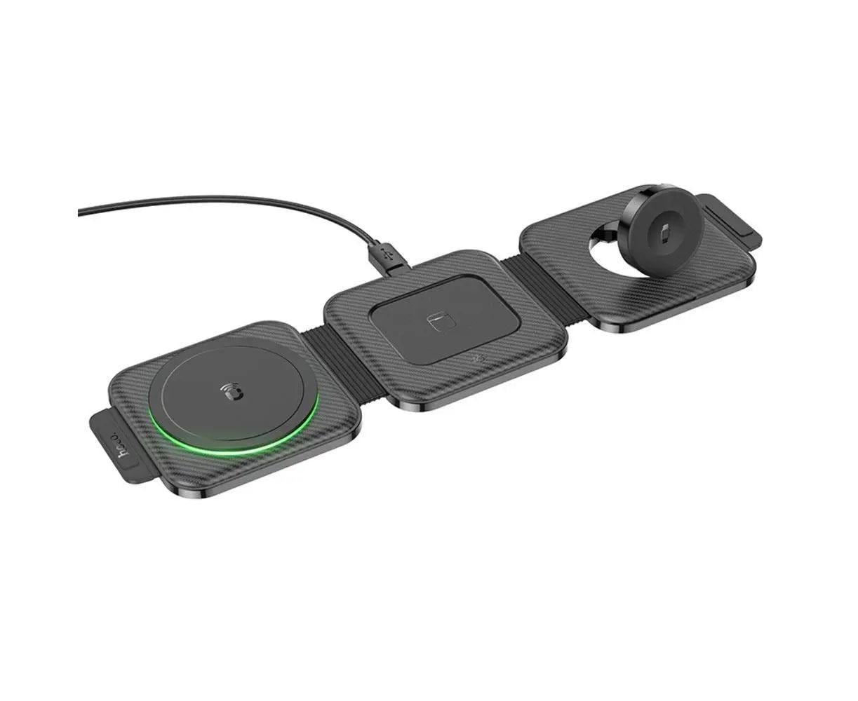 Зарядное устройство для беспроводной связи Hoco CQ4 3in1 Black (000558840)