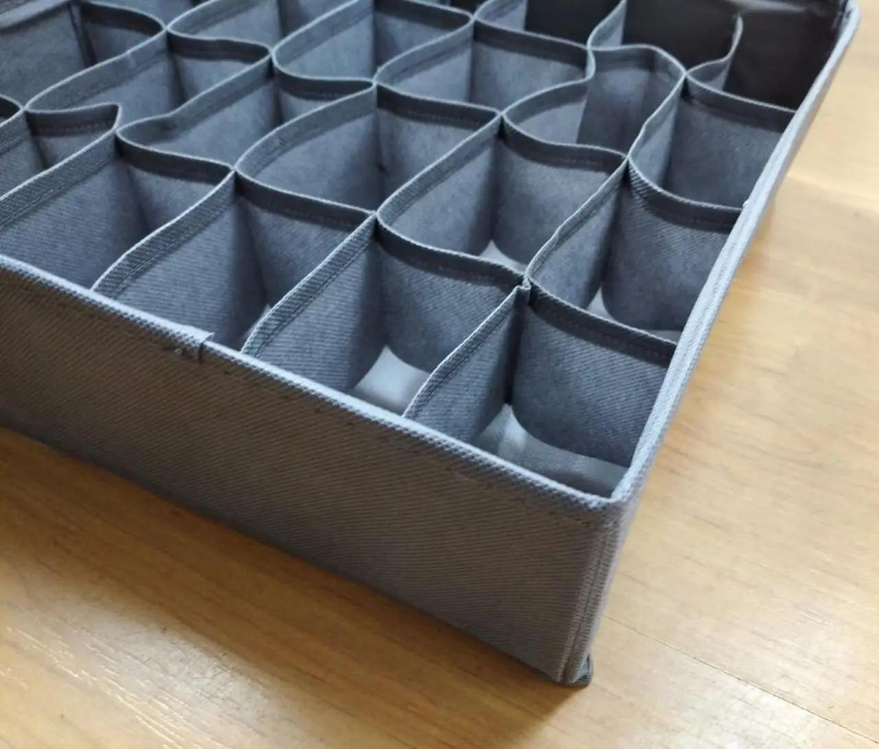 Набор органайзеров для нижнего белья 4 шт. Темно-серый (ОДШ-102-28) - фото 4 Набор органайзеров для нижнего белья 4 шт. Темно-серый (ОДШ-102-28) - фото 4