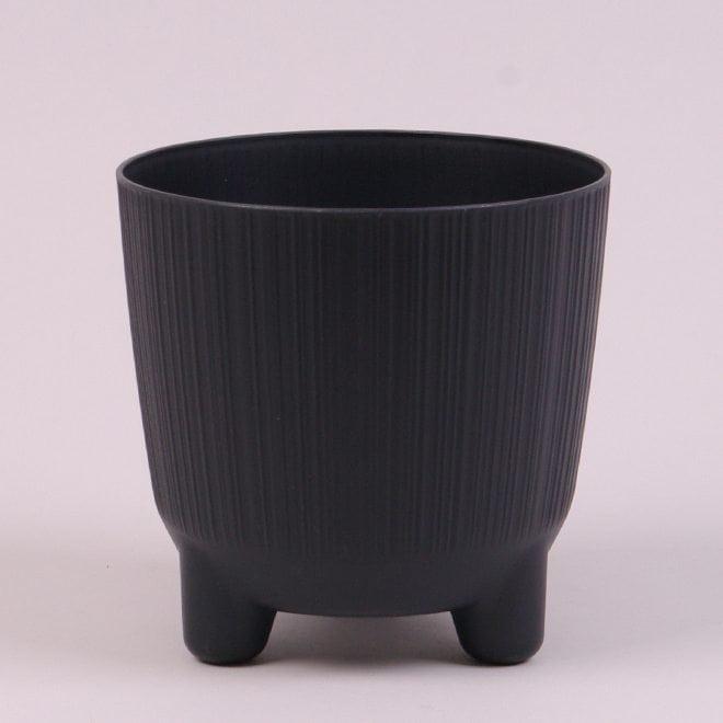 Горшок пластиковый Flora RYFO N 15 см Антрацитовый (92455)