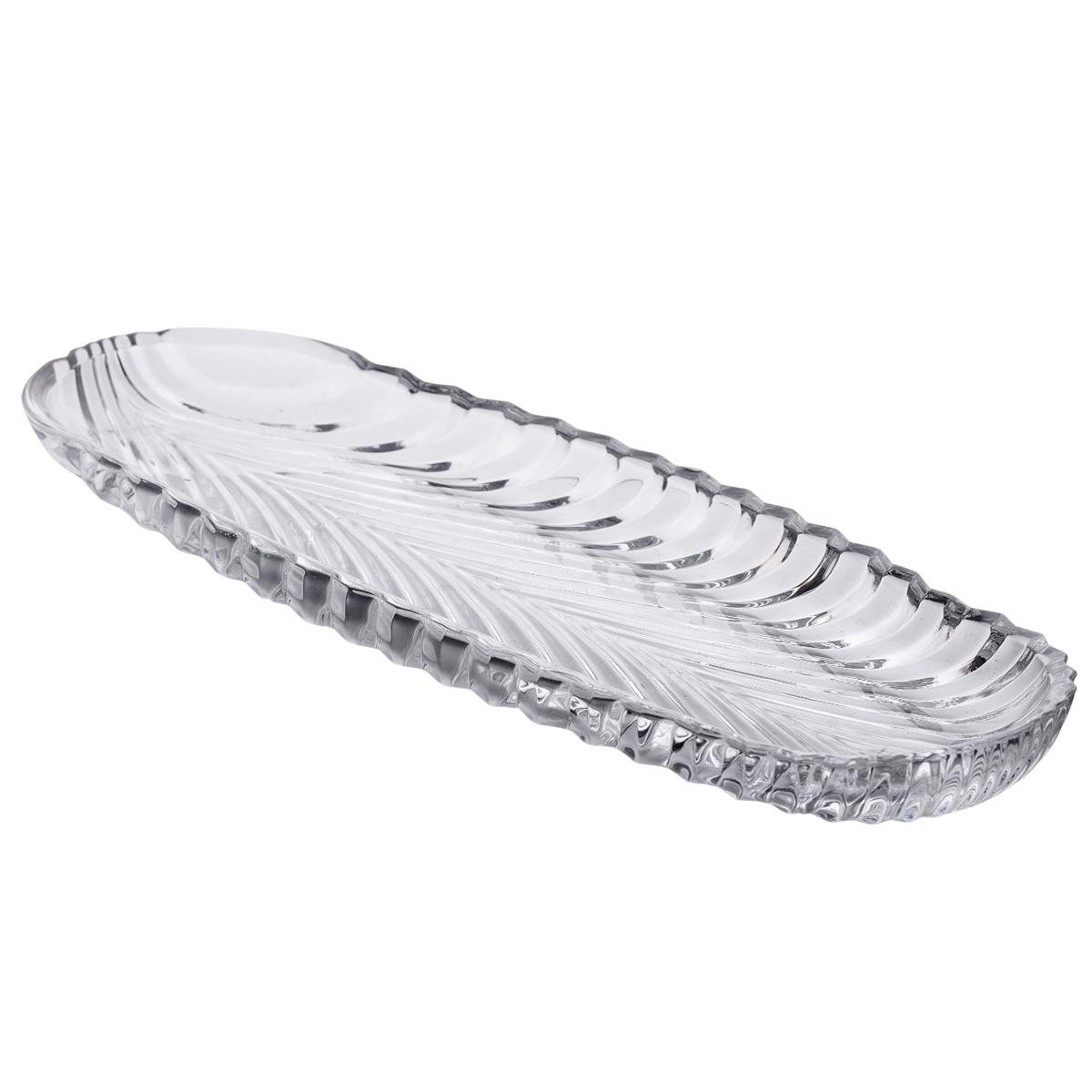 Блюдо для рыбы Lirmartur из толстого стекла 39х13,5х2,5 см (HP-YH-13)