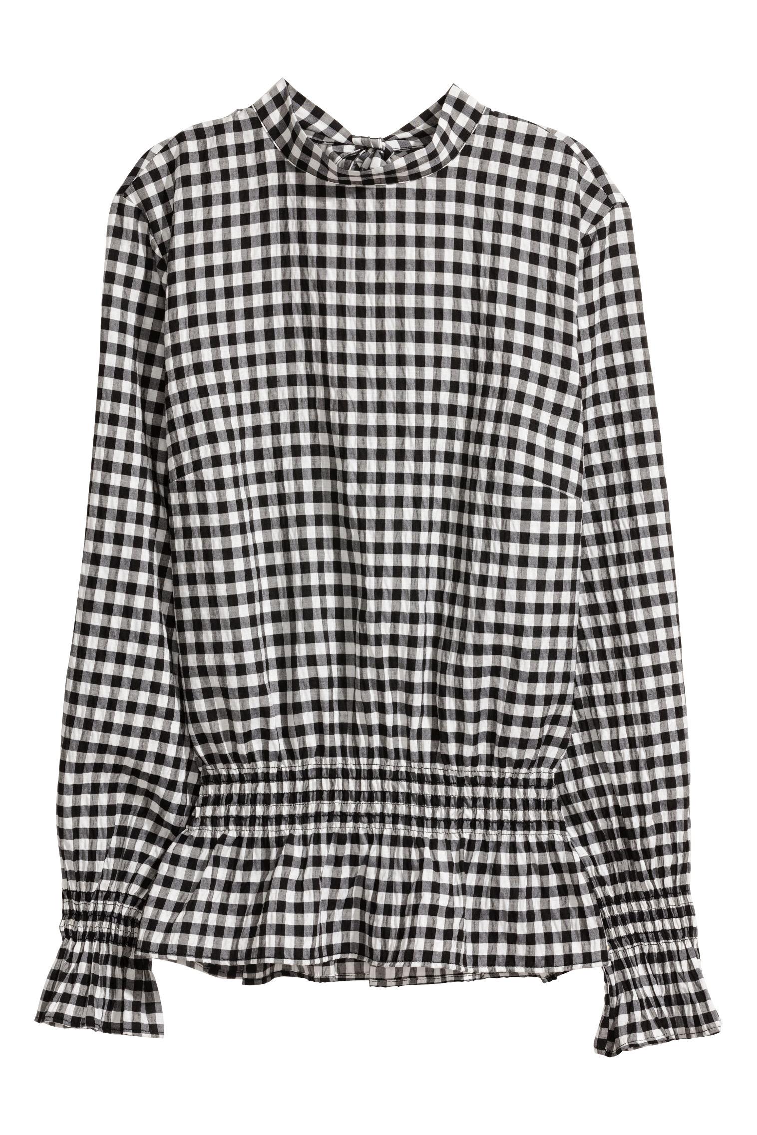 Блуза р. 38 клітинка Чорно-білий (5481566RP12)