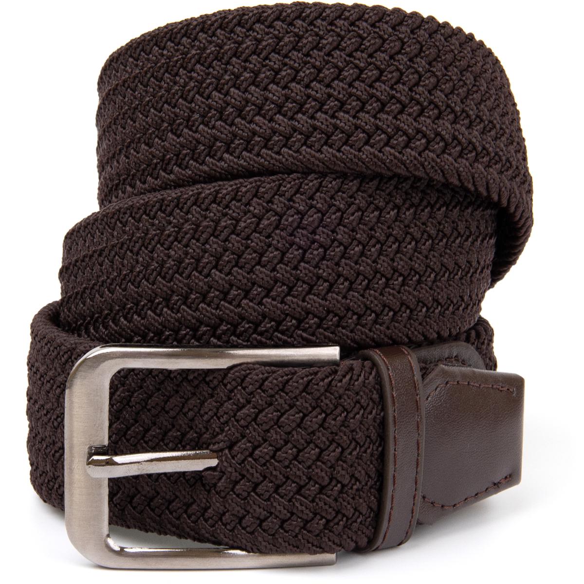 Текстильний ремінь Vintage Belt 20519 класичний Коричневий