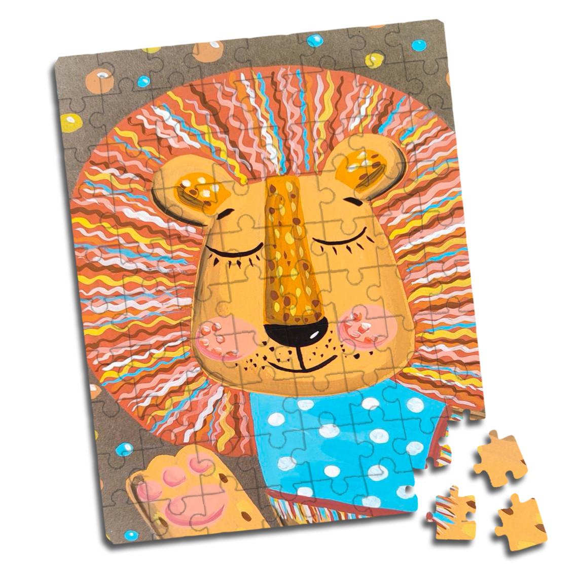 Пазл для детей Лев №6 A4 80 элементов (pazlA4-458)