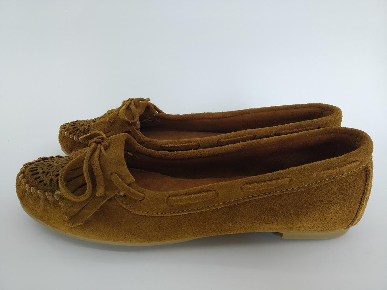 Мокасины женские замшевые Bata р. 36 23 см Коричневый (917618859) - фото 3