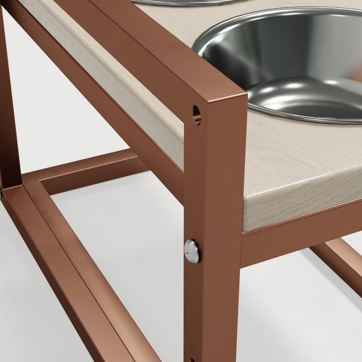 Миски на регулируемой подставке для средних собак Hollky Flex M 2х0,85 л (FM-422530-GLWH) - фото 3