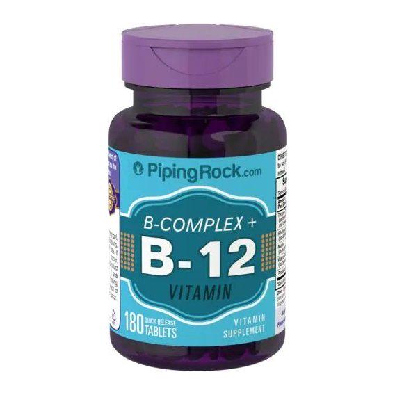 Комплекс Piping Rock B Complex + Vitamin B-12 180 Tabs