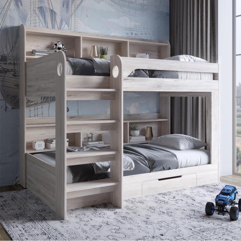 Кровать двухъярусная LION Майнкрафт 900х1900 мм Самоа дымчатый (LION-041543) Кровать двухъярусная LION Майнкрафт 900х1900 мм Самоа дымчатый (LION-041543)