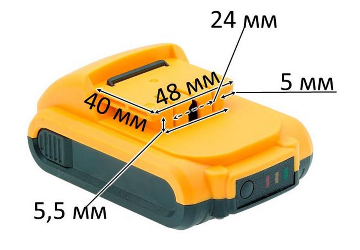 Аккумулятор шуруповерта Li-ion 18V 2A Желтый - фото 5