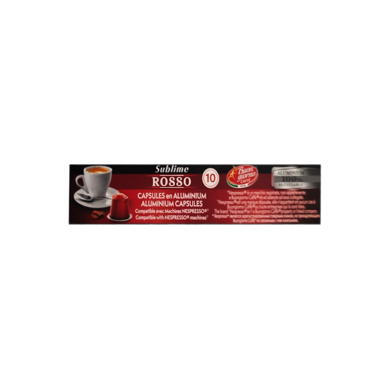Кава в капсулах Buongiorno Nespresso Sublime Rosso 10 шт. (CF000088) - фото 2 Кава в капсулах Buongiorno Nespresso Sublime Rosso 10 шт. (CF000088) - фото 2