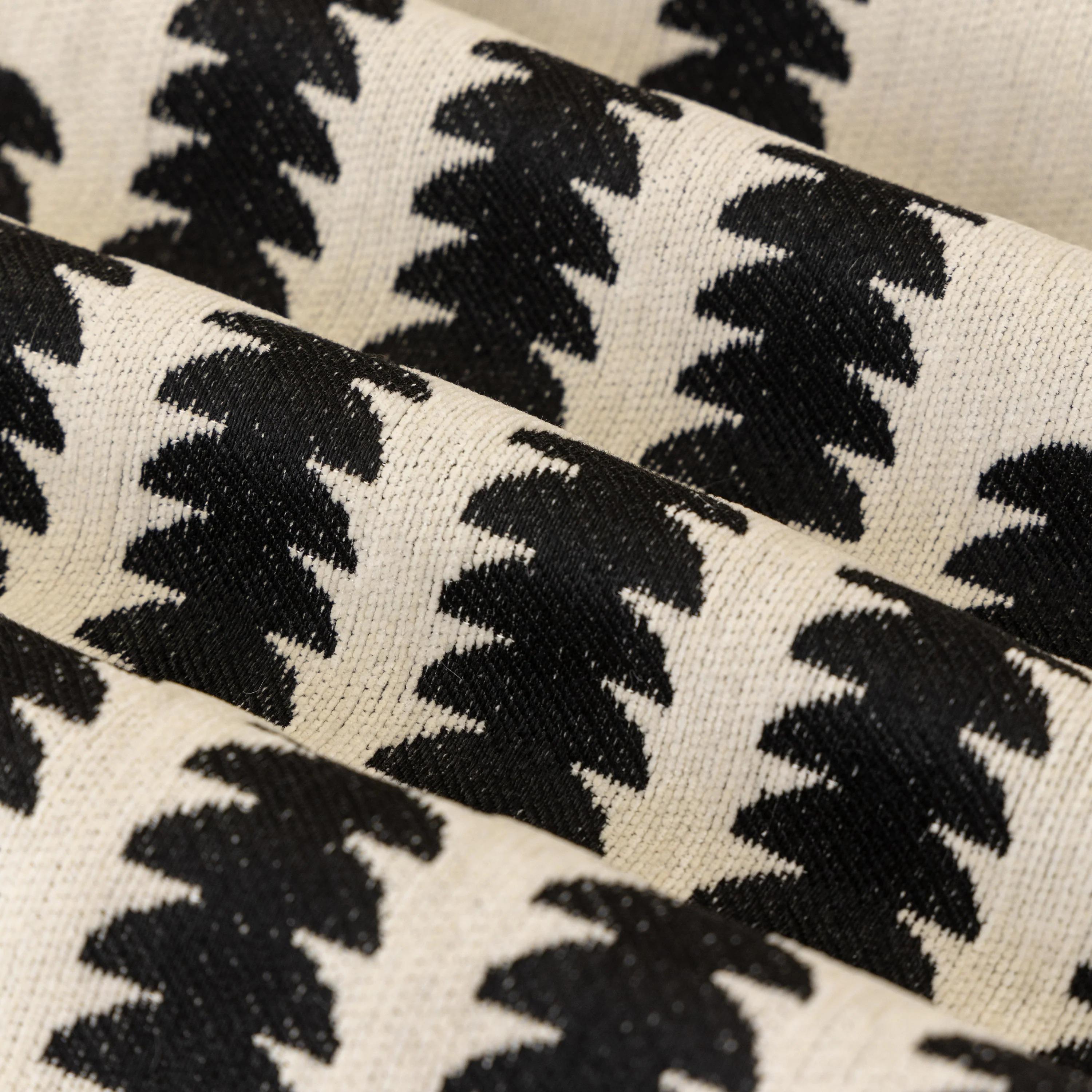 Плед покрывало на диван и кровать для мягкой мебели с узором 180х230 см Бело-черный - фото 7