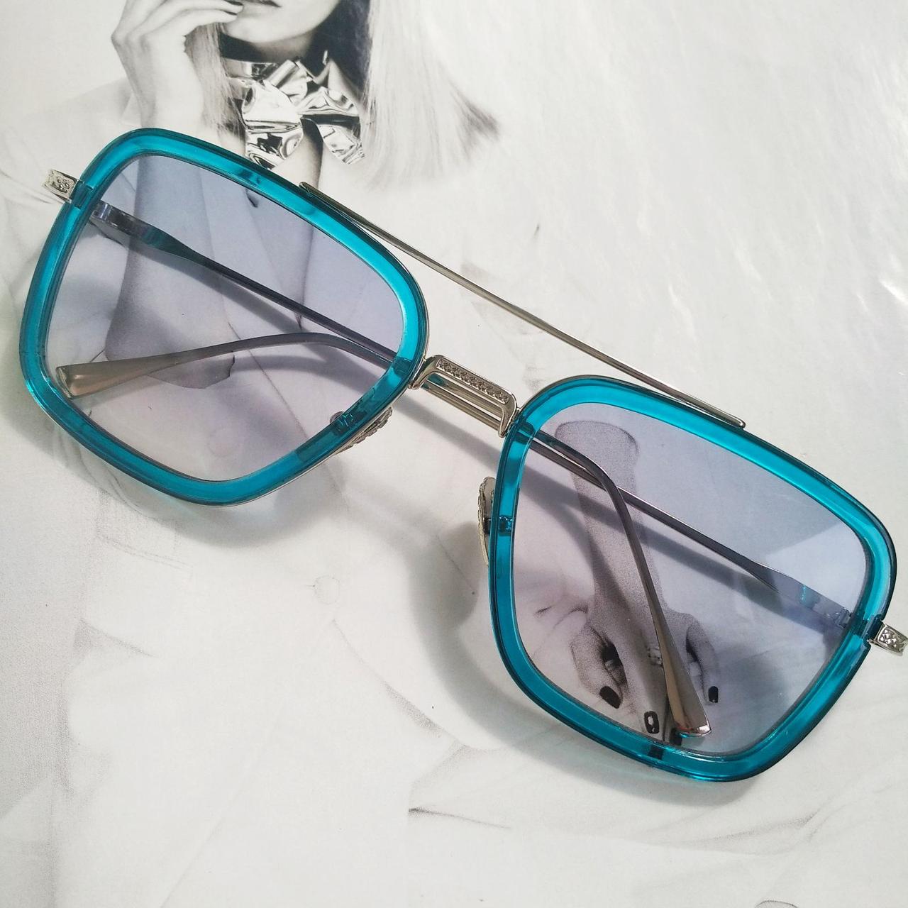 Солнцезащитные очки Тони Старка имиджевые Синий