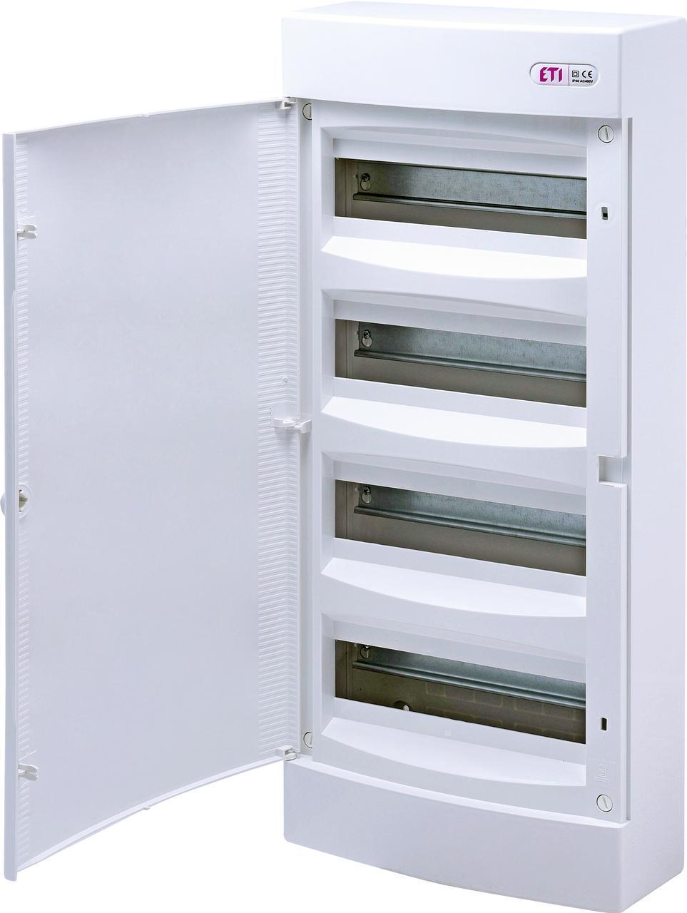 Щит розподільчий зовнішній ETI ECT 48PO 48-модульний з дверцятами Білий (1101021)
