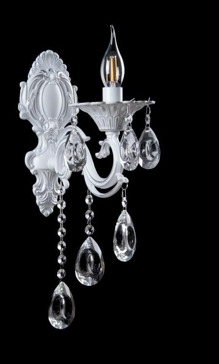 Бра свеча Ray B555/1W WT+SL (IR005202)