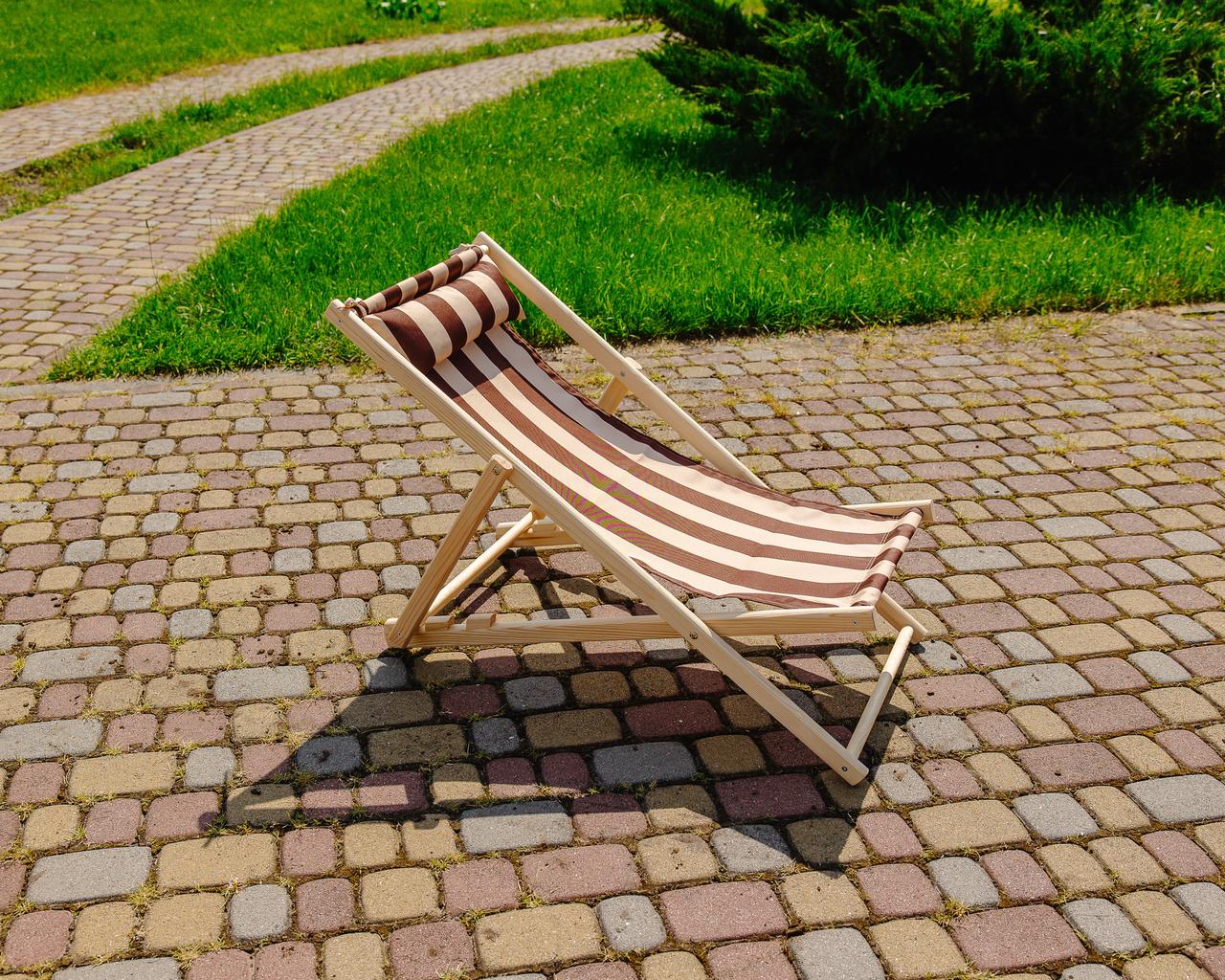 Шезлонг для дачи тканевый XRmaster с подушкой Кофейный (КШ-001) - фото 6 Шезлонг для дачи тканевый XRmaster с подушкой Кофейный (КШ-001) - фото 6