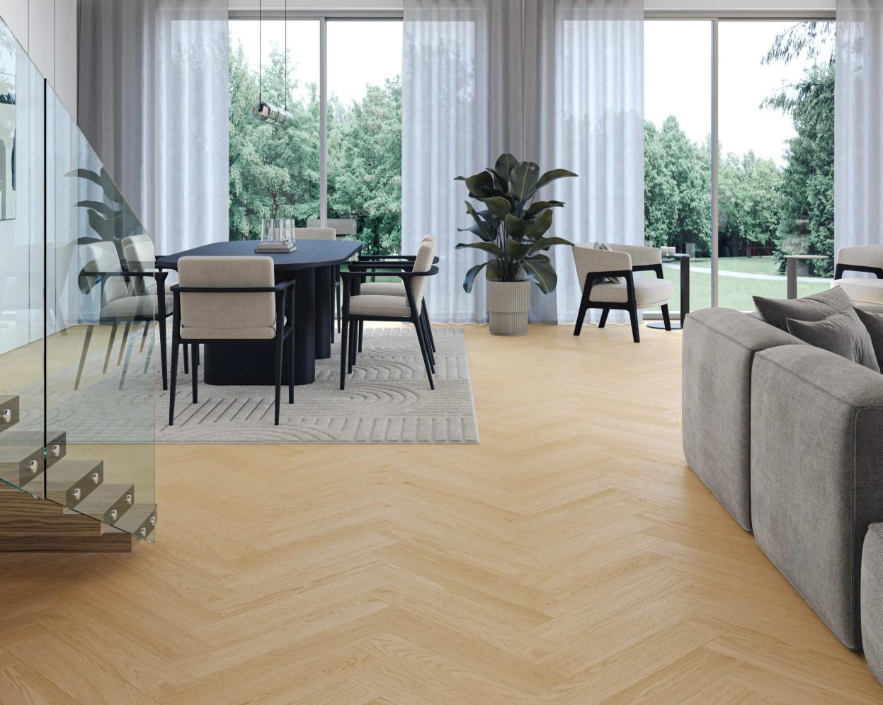 Ламинат виниловый Barlinek SPC LVT Next Step Herringbone DLE+ классическая английская елка с подкладкой Дуб Cream (29709928) - фото 3 Ламинат виниловый Barlinek SPC LVT Next Step Herringbone DLE+ классическая английская елка с подкладкой Дуб Cream (29709928) - фото 3