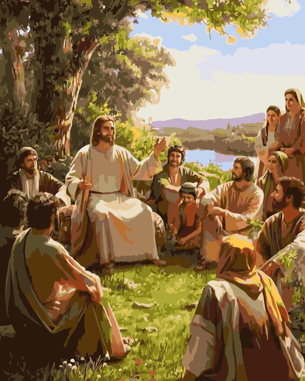 Картина за номерами ORIGAMI Релігія Ісус в оточенні учнів 40х50 см (LW31770)