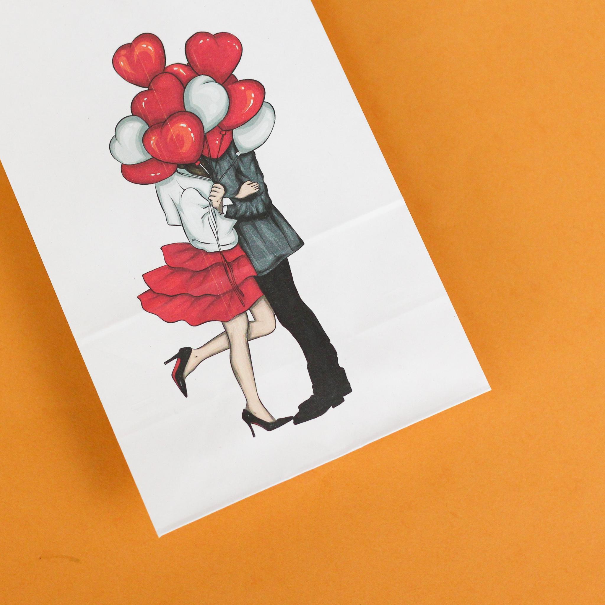 Пакет для романтичного подарунку Поцілунки 150х90х240 мм 20 шт. - фото 2 Пакет для романтичного подарунку Поцілунки 150х90х240 мм 20 шт. - фото 2