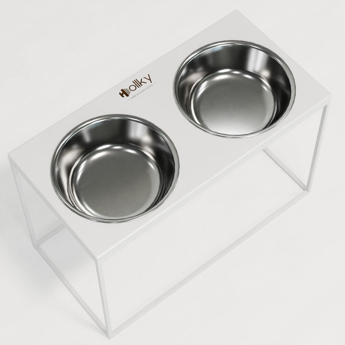 Миски на подставке для очень больших собак Hollky Base XXL40 2х2,8 л (BXXL40-643240-WHWH) - фото 7 Миски на подставке для очень больших собак Hollky Base XXL40 2х2,8 л (BXXL40-643240-WHWH) - фото 7