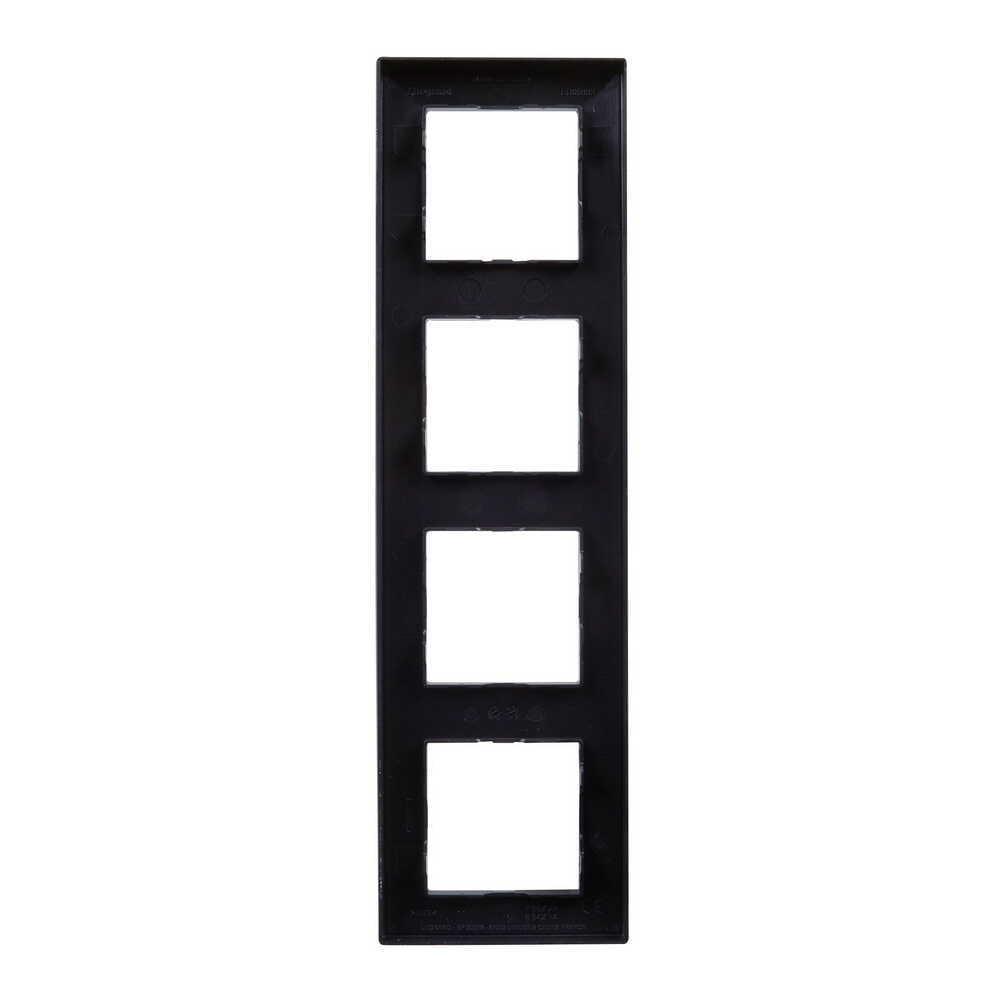 Рамка четверна Legrand Niloe Step Чорний (863594)