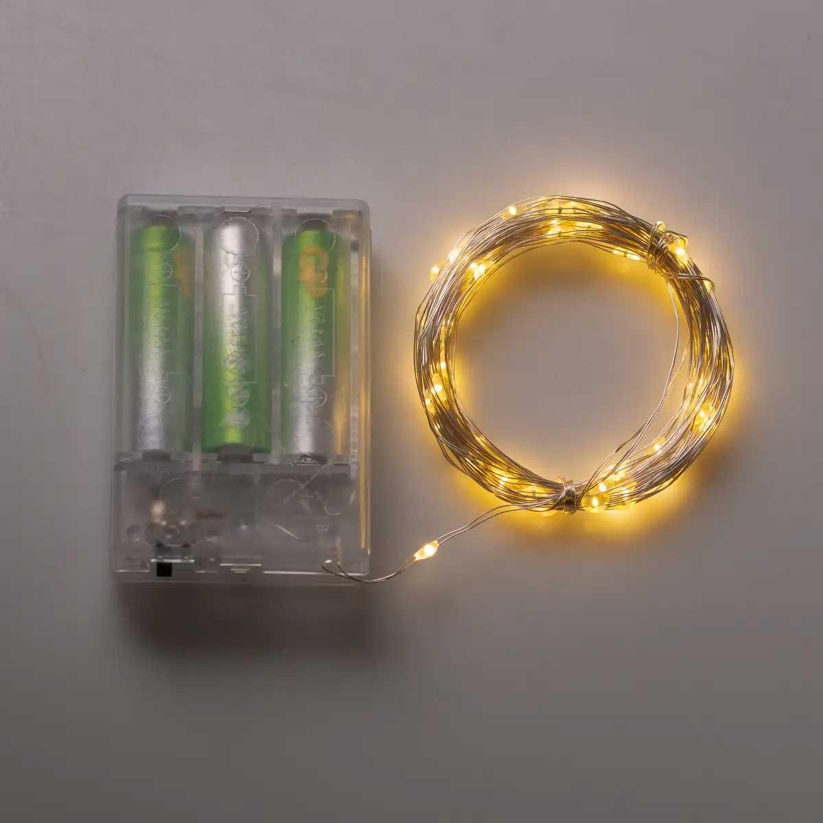 Гірлянда-роса Крапля на батарейках на 100 LED білий провід Жовтий 10 м (5359) - фото 7 Гірлянда-роса Крапля на батарейках на 100 LED білий провід Жовтий 10 м (5359) - фото 7