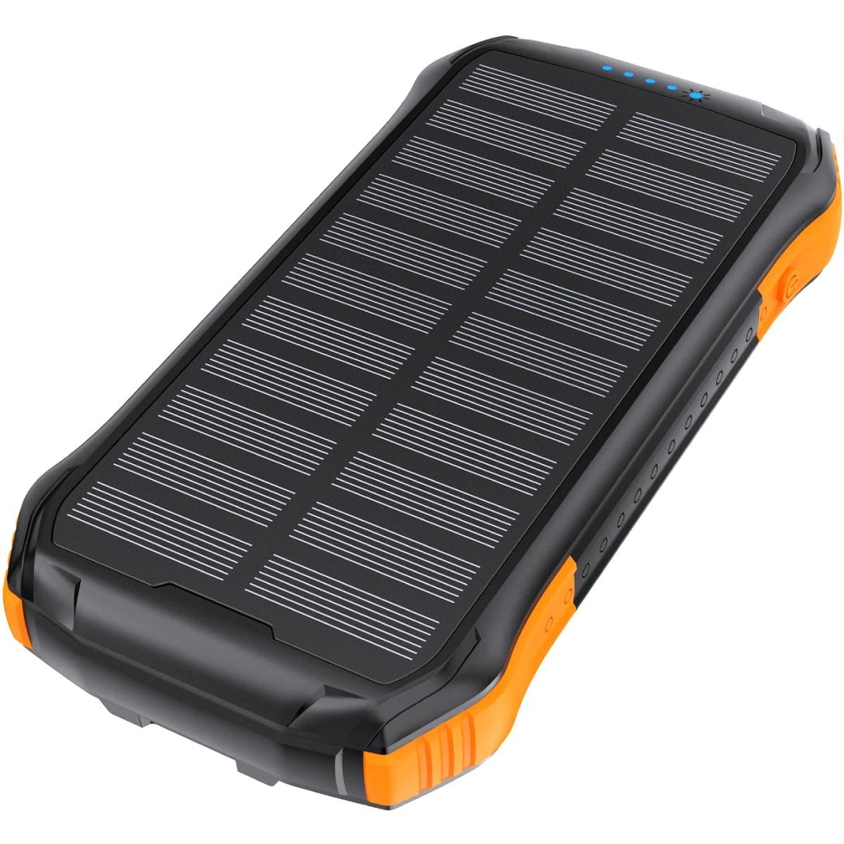 Повербанк с солнечной панелью Choetech 10000 mAh 2xUSB 1xType-C Qi-5W Black/Orange (B659-OR)