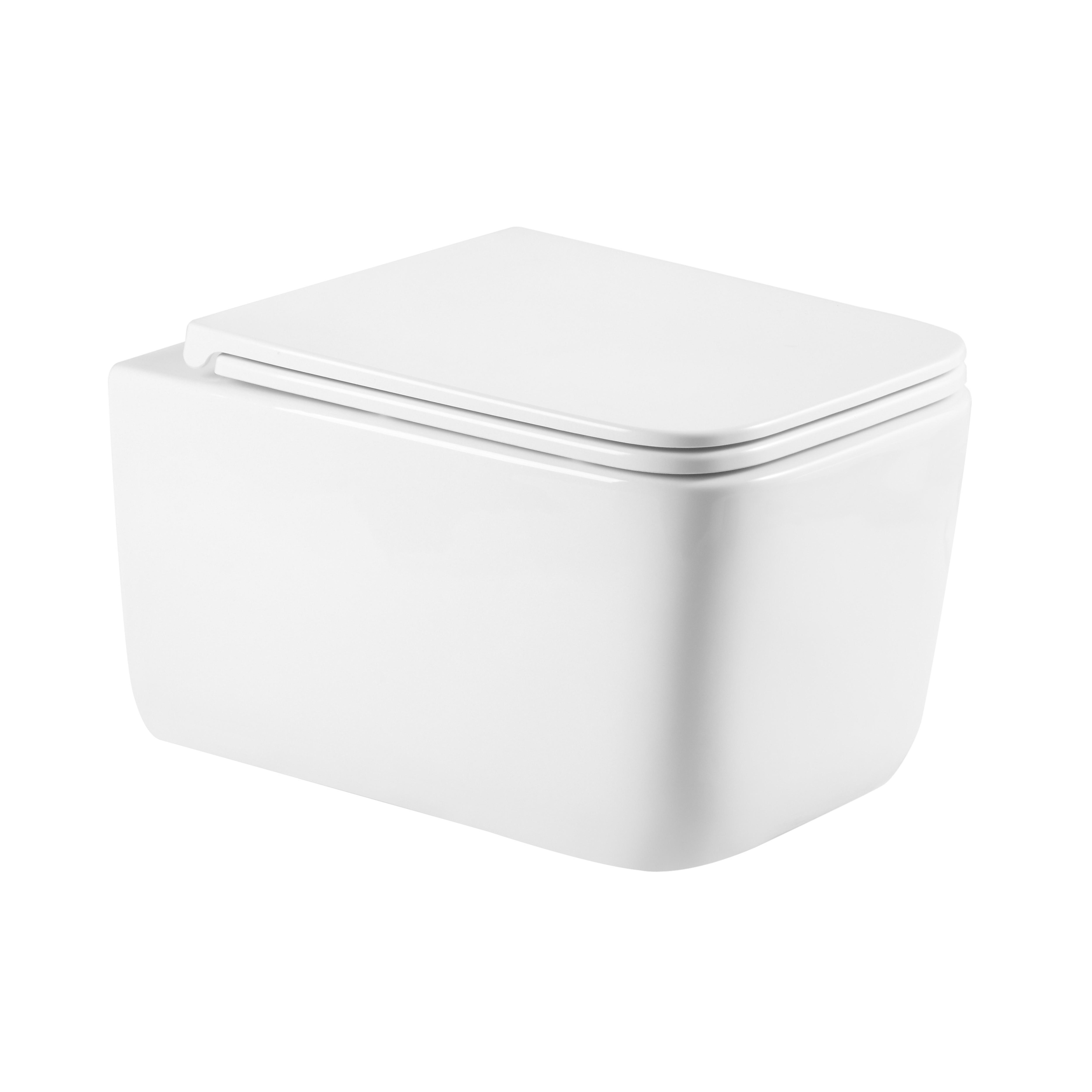 Унитаз подвесной Qtap Gemini QTGEM26W45430 безободковий с сиденьем Soft-close