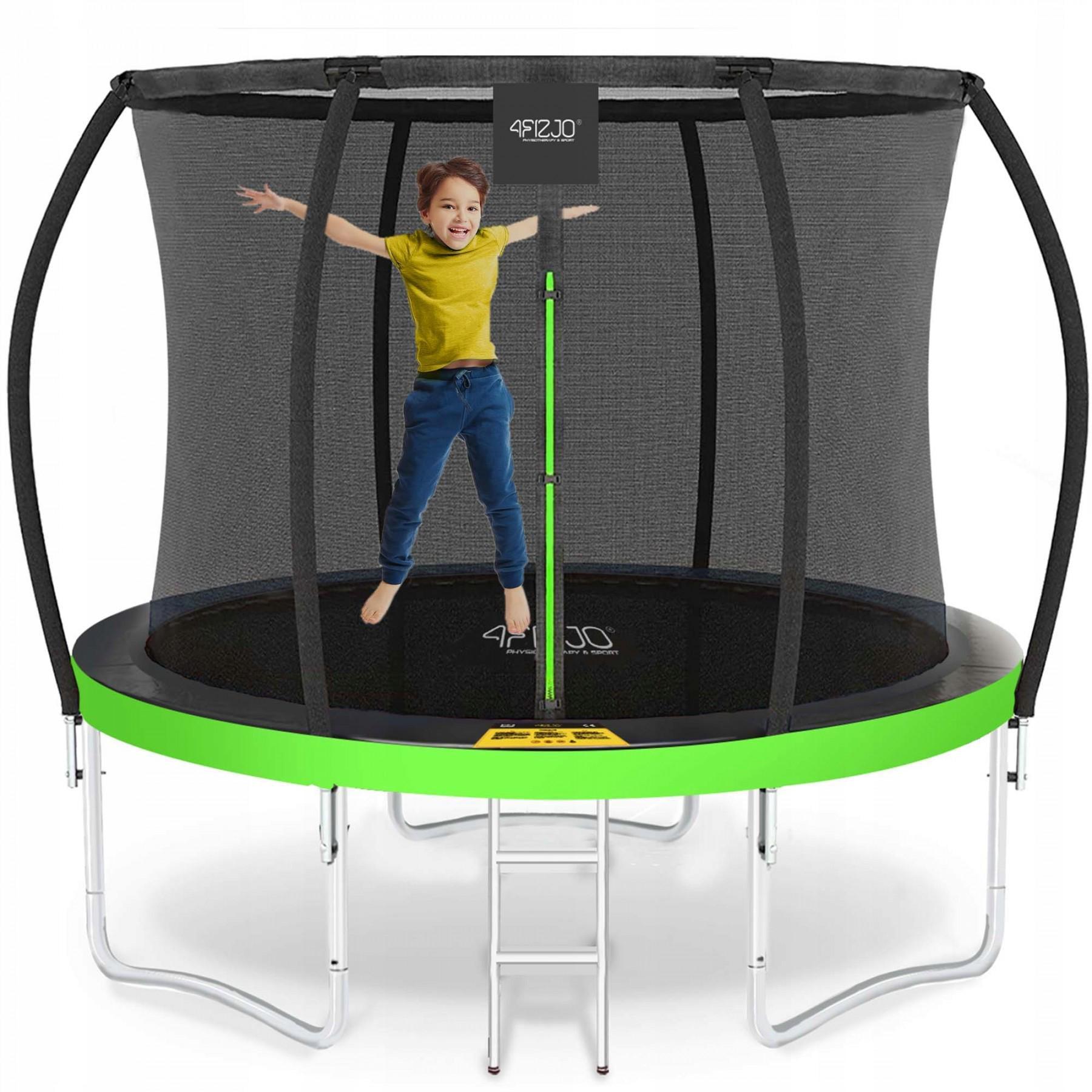 Батут с внутренней сеткой 4FIZJO 4FJ0364 Premium 8FT d 252 см Black/Green (47230)
