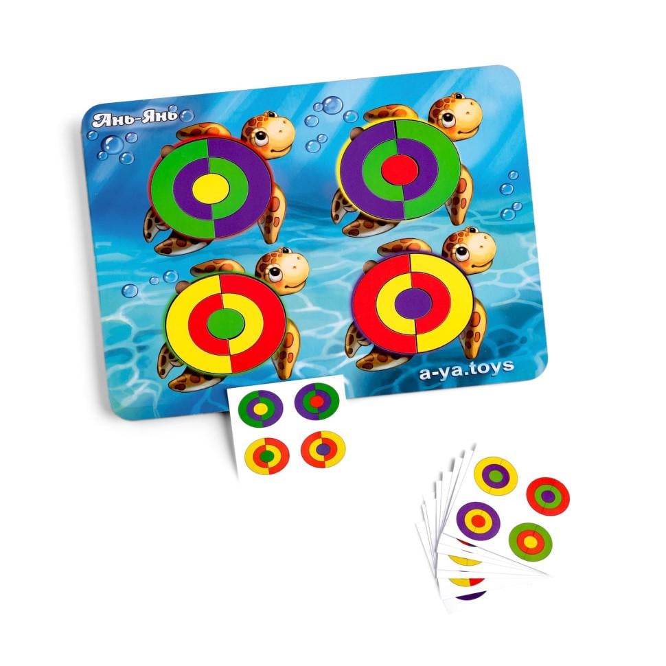 Пазли дерев'яні Ubumblebees Черепашки - кольори із завданнями 31,5х23 см (IP-177-P-149) Пазли дерев'яні Ubumblebees Черепашки - кольори із завданнями 31,5х23 см (IP-177-P-149)