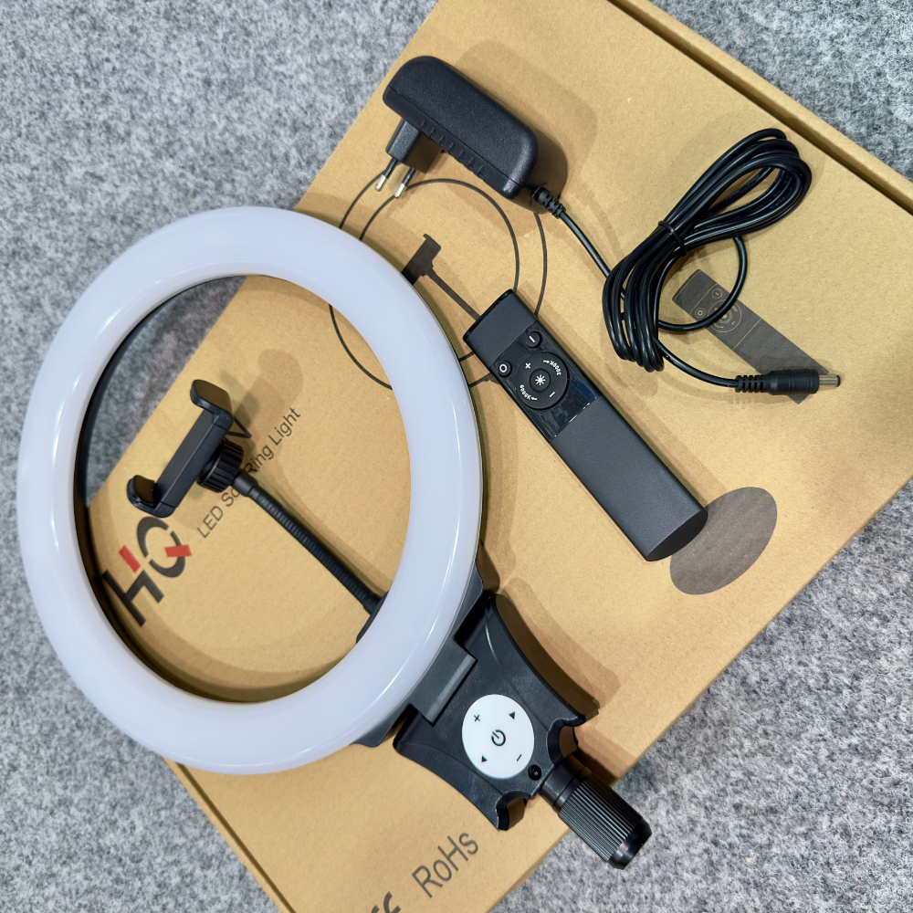 Кольцевая LED-лампа для телефона со штативом от сети с пультом 30 см 3000K-6000K 24 Вт (HQ-12N8809) - фото 17 Кольцевая LED-лампа для телефона со штативом от сети с пультом 30 см 3000K-6000K 24 Вт (HQ-12N8809) - фото 17