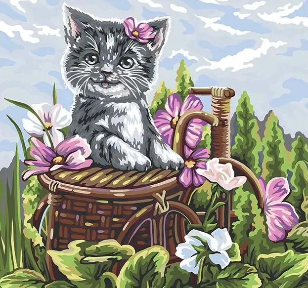 Картина по номерам Danko Toys Животные Котенок в корзине 40х40 см рус в термопакете (KpNe-40x40-02-10) Картина по номерам Danko Toys Животные Котенок в корзине 40х40 см рус в термопакете (KpNe-40x40-02-10)