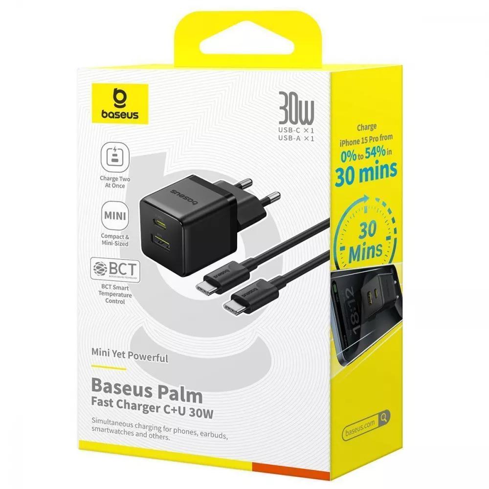 Зарядний пристрій BASEUS Palm Fast Charger Type-C 60W 1 м Black - фото 7