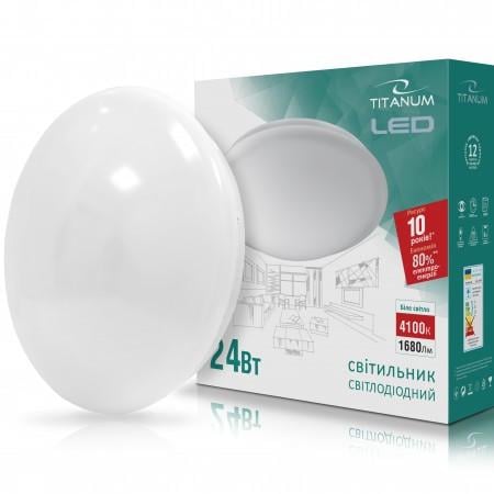 LED світильник TITANUM 24W 4100K 220V настінно-стельовий Матовий (42639C)