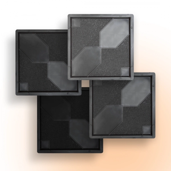 Форми для тротуарної плитки Верес-2007 Троянда Ветрів 300х300 мм 4 шт. (1010404-3178) - фото 1