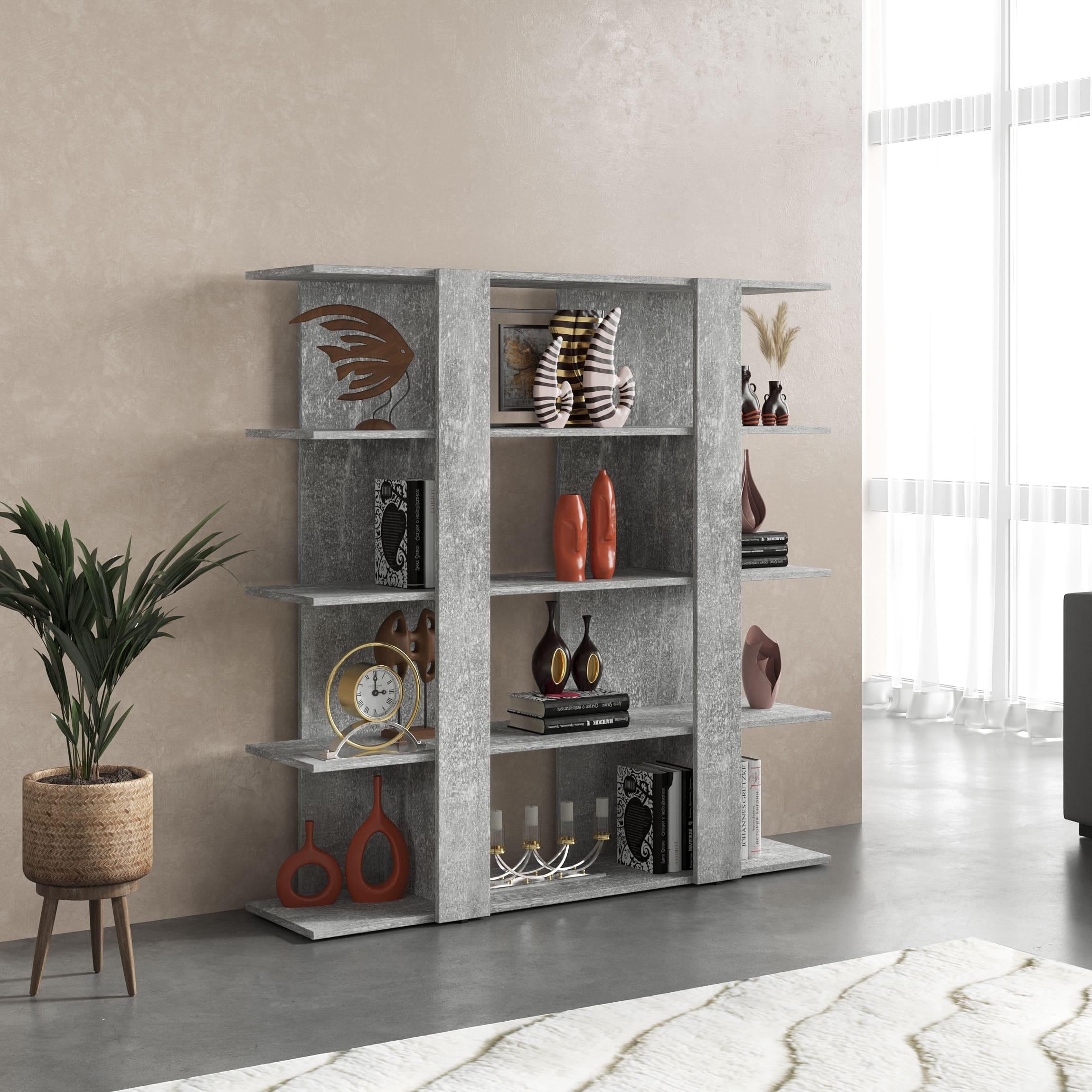 Стелаж на 4 полиці для дому та офісу Бетон (380799)