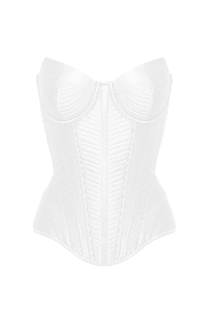 Корсет Lilu Madonna атласный 80B M Белый (002/1)