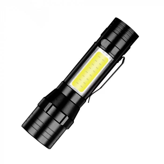 Карманный фонарик XBalog Т6-19 XPE+COB 4 режима/боковой свет/влагозащита/микро USB Черный (20c1eb1a)