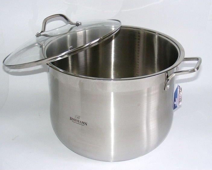 Кастрюля нержавеющая Bohmann с крышкой 32 см 21 л (BH-3225)