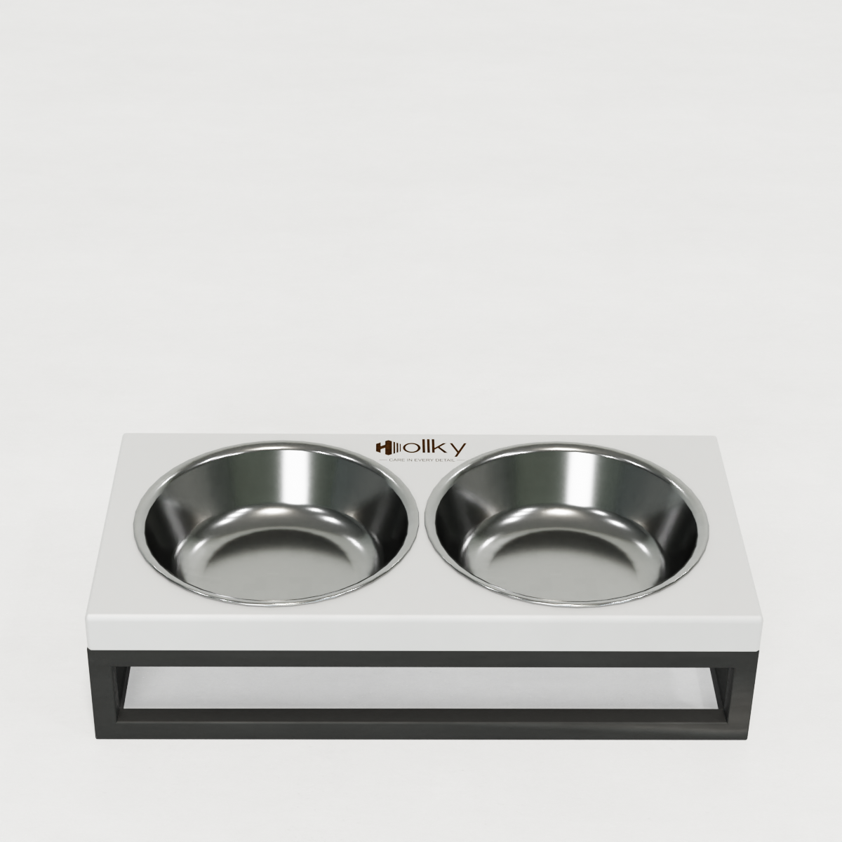 Миски на підставці для маленьких собак і котів Hollky Base XS 2х0,25 л (BXS-28145-GRWH) - фото 3