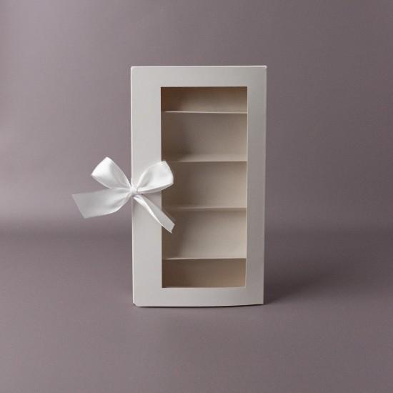 Коробка для десертов на 5 шт. с окном 210x165x60 см Белый (13269)