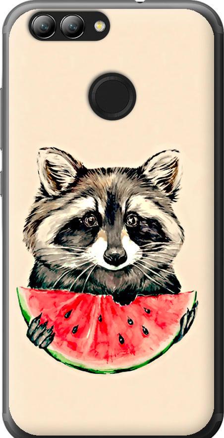 Чехол на Huawei Nova 2 Енотик с арбузом (4605u-1021-42517)