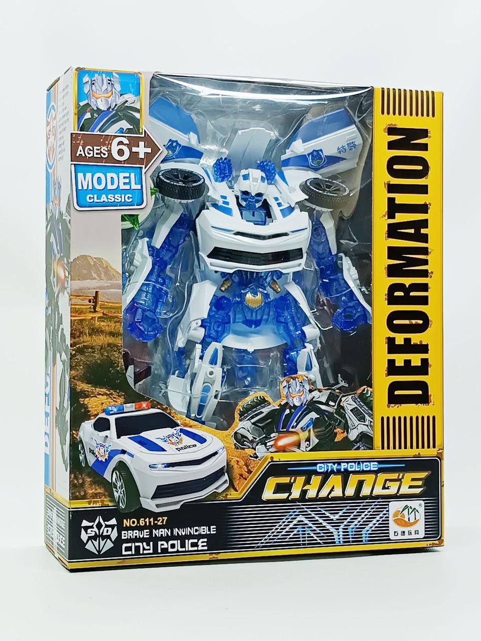 Робот-трансформер Defomation Полицейский 25 см Белый (611-27)
